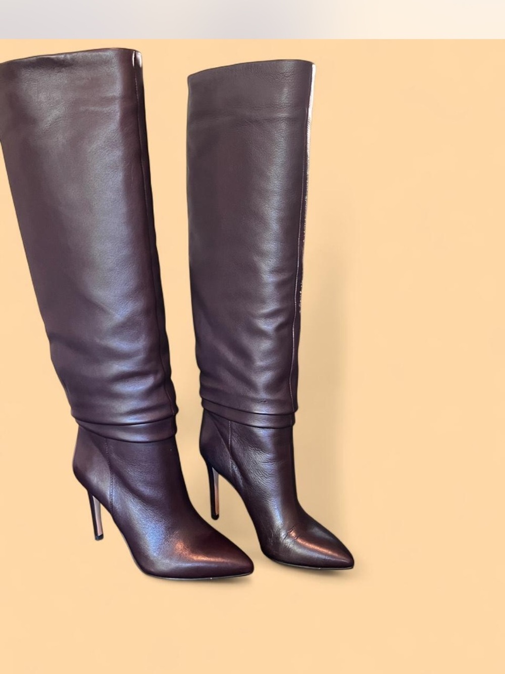 Vince Camuto Tall Pointed-Toe Over-the-Knee Boots in Dark Brown